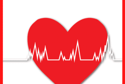 Heart with ECG line. Image for the podcast episode "Can we diagnose heart attacks faster?"