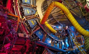 CDF detector inside the collision hall in 2010