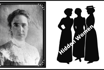 Henrietta Leavitt photograph, alongside the silhouettes of three women and the words "hidden women'"