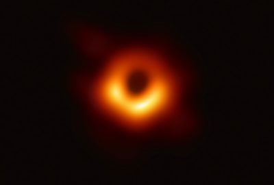 Image of a black hole, captured by the Event Horizon Telescope (EHT).