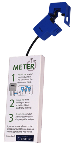 A photo of the METER device that connects to your meter that collects readings that are stored for researchers to include in their analysis