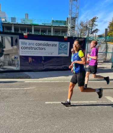 Morgan Mitchell running a marathon