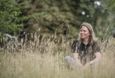 Amy Dickman in the field