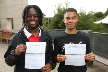 Lloyd and Adzor receive their A-level results