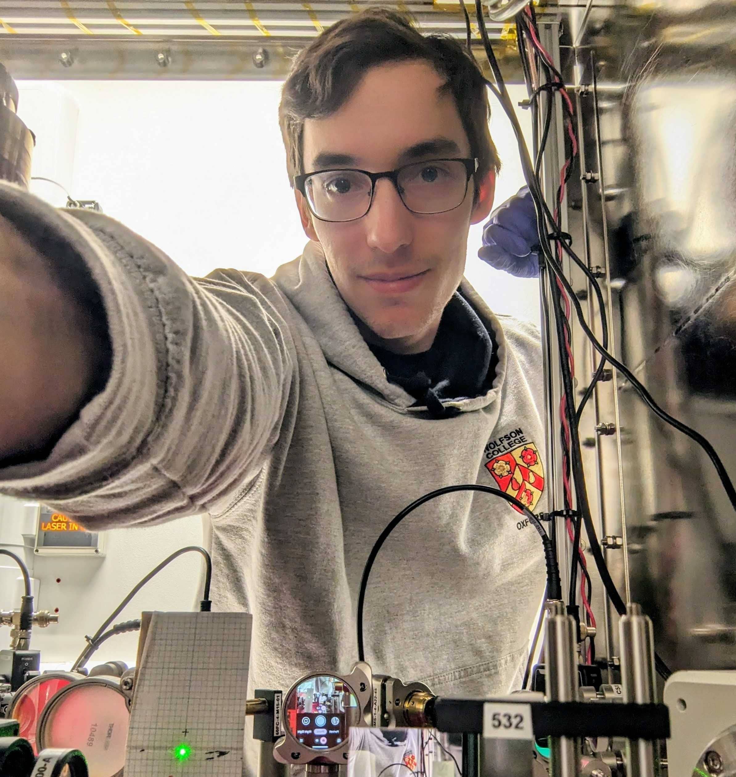 William Cutler in the lab