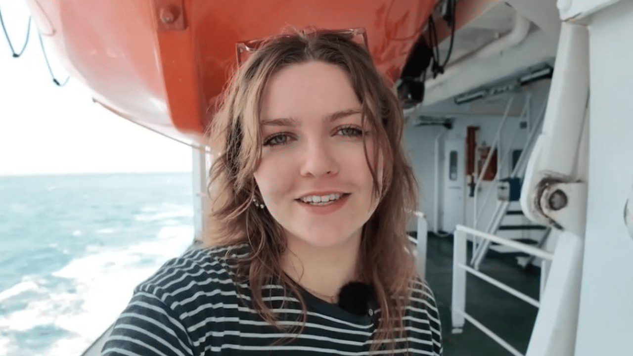 Arianwen Herbert aboard the RRS James Cook.
