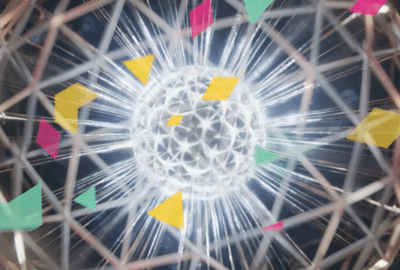 Abstract image featuring a kaleidoscope